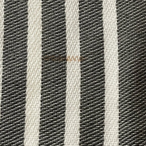 J.Crew Scarf Poncho Grey Cream Blanket Stripe One Size Fringe Wrap - Picture 7 of 7